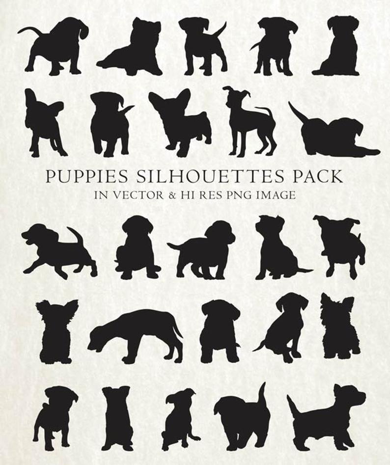 794x947 Dog Puppy Silhouette Clipart Dog Silhouette Puppy Clipart Etsy