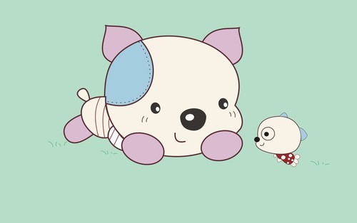 500x313 Cartoon Animal Dog Mom And Puppy Vector Free Download