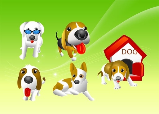 513x368 Cute Puppy Vector Free Vector Download