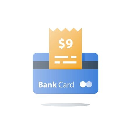 450x450 Credit Card Payment, Till Slip, Shopping Purchase, Vector Icon