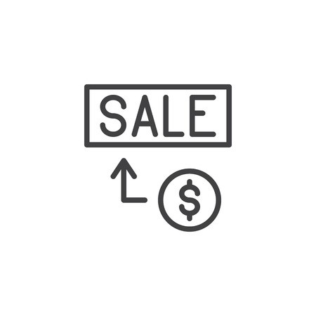 450x450 Sale Purchase Outline Icon Linear Style Sign For Mobile Concept