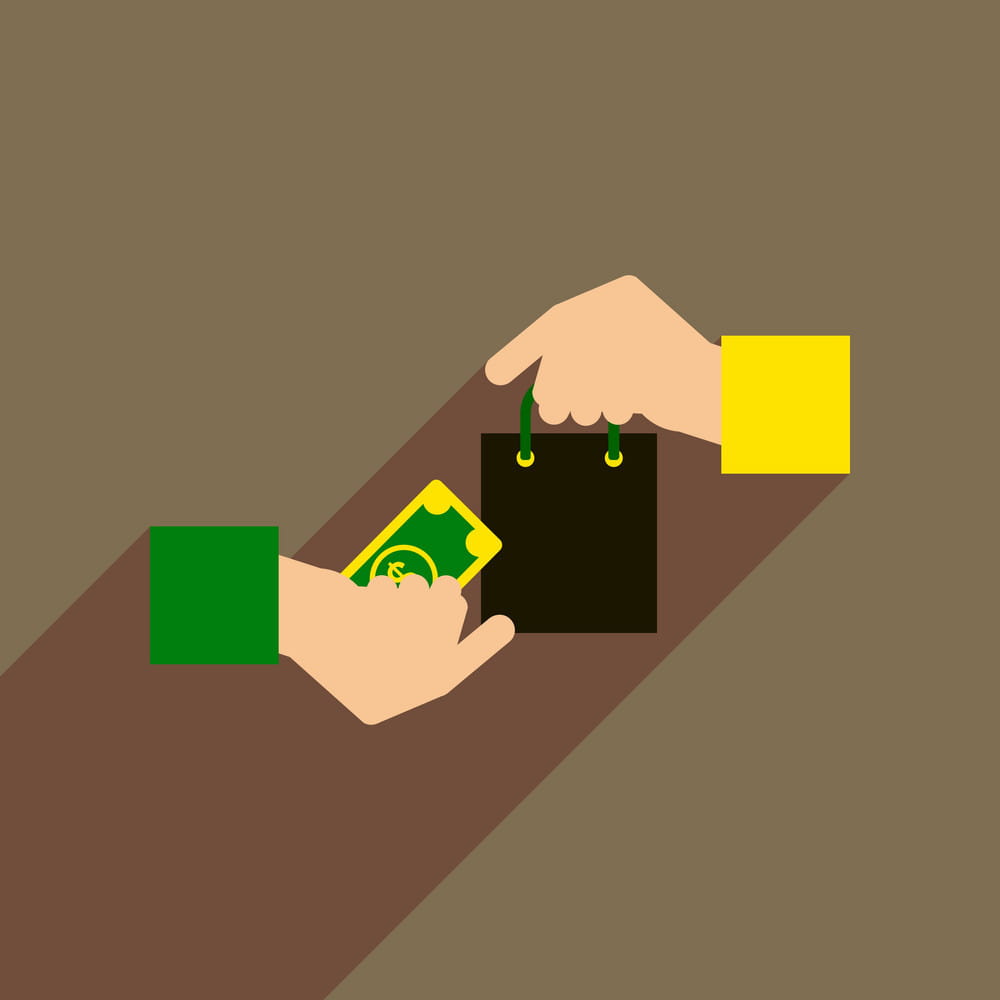 Flat Web Icon With Long Shadow Money Purchase Vector 1000x1000 Flat Web Icon With Long Shadow Money Purchase Vector