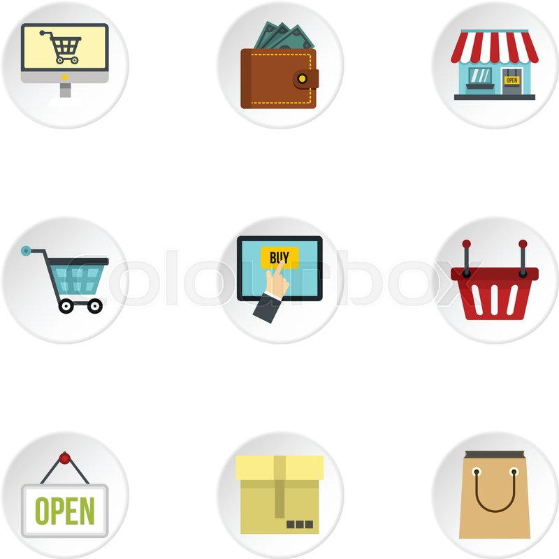 Purchase Icons Set Flat Illustration Stock Vector Colourbox 800x800 Purchase Icons Set Flat Illustration Stock Vector Colourbox