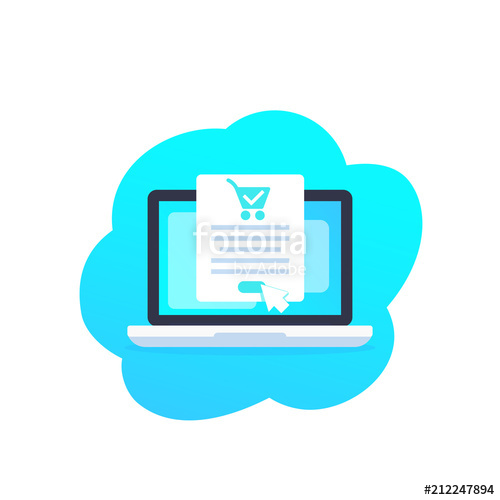 Online Order, Purchase, E Commerce Vector Illustration Stock 500x500 Online Order, Purchase, E Commerce Vector Illustration Stock