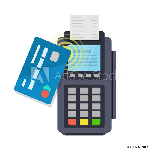 Contactless Payment Purchase Vector Illustration 500x500 Contactless Payment Purchase Vector Illustration