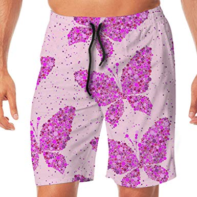 Purple Butterfly Vector Men's Running Casual Short Beach Pants 385x385 Purple Butterfly Vector Men's Running Casual Short Beach Pants