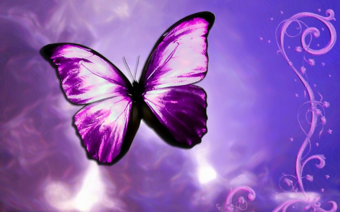 Purple Butterfly Vector at Vectorified.com | Collection of Purple ...