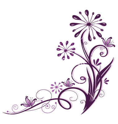 Purple Floral Vector Images 380x400 Purple Floral Vector Images