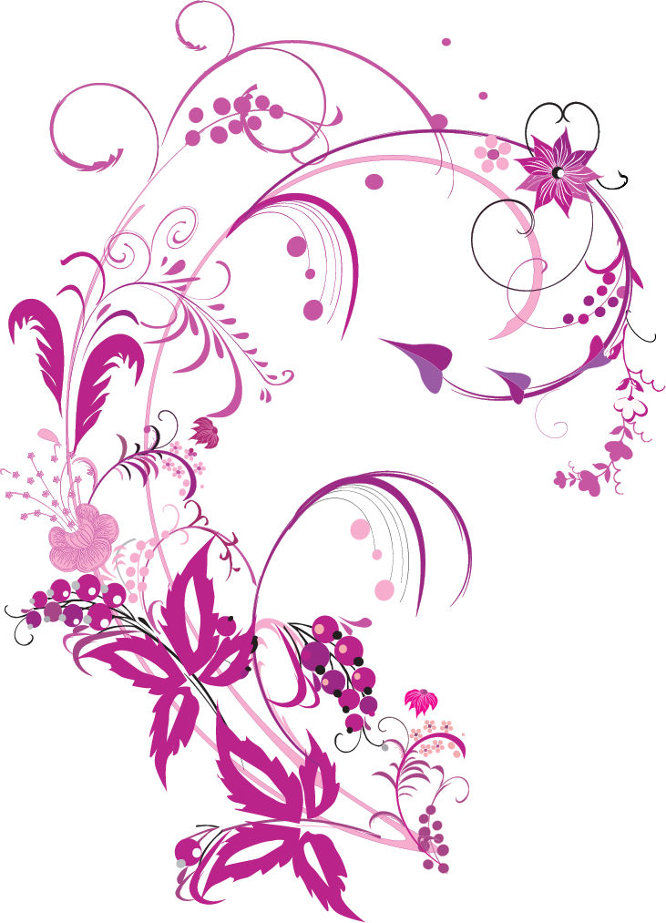 Free Graphic Purple Swirls And Flowers 731x1013 Free Graphic Purple Swirls And Flowers