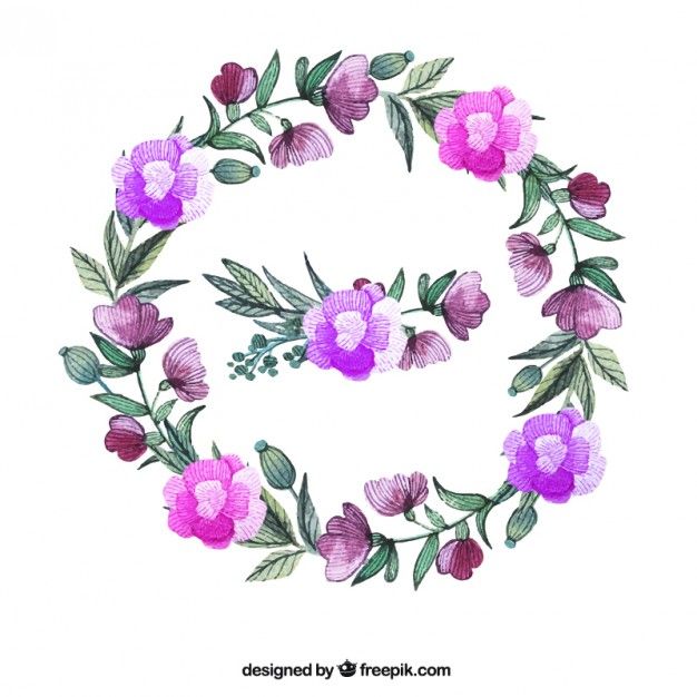 Purple Floral Wreath Free Vector Kwiaty Floral Wreath 626x626 Purple Floral Wreath Free Vector Kwiaty Floral Wreath