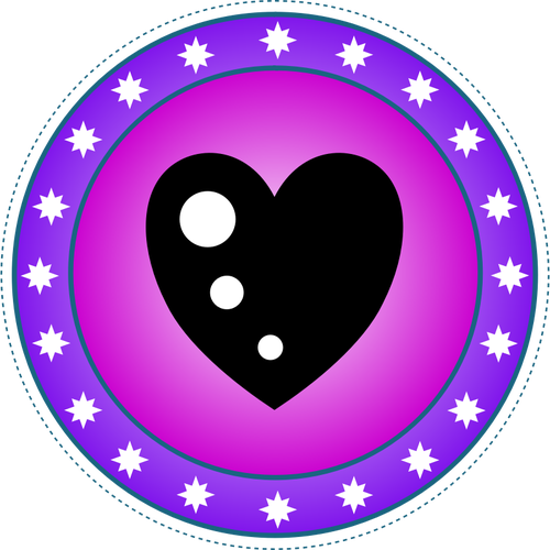 500x500 Purple Heart Badge Vector Clip Art