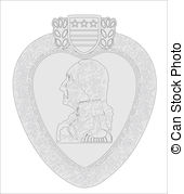 170x179 Purple Heart Medal Clip Art Vector Graphics Purple Heart Medal