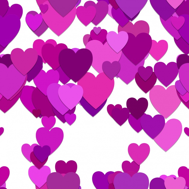 Purple Hearts Pattern Background Vector Free Download 626x626 Purple Hearts Pattern Background Vector Free Download