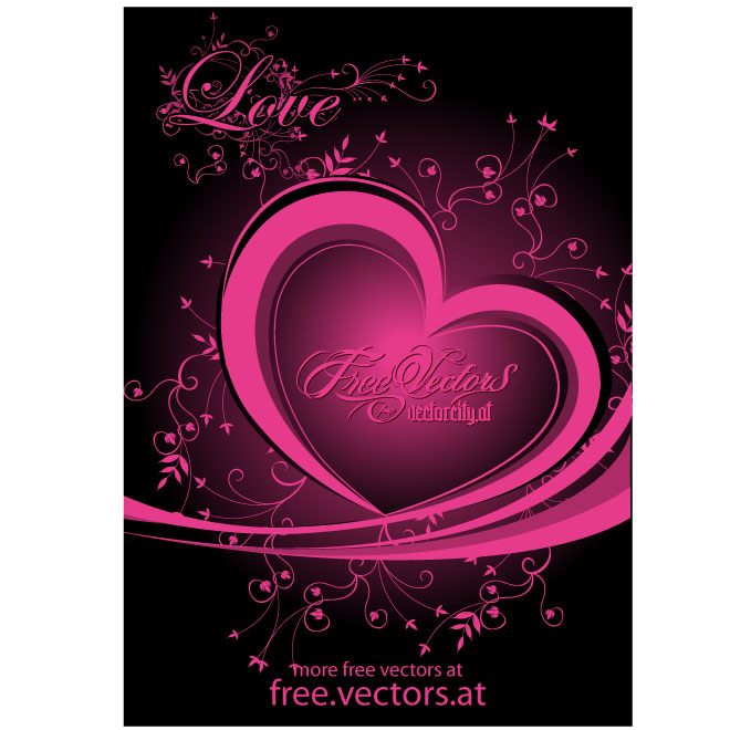 Vector Background With Purple Heart 660x660 Vector Background With Purple Heart