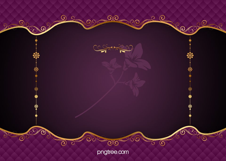 960x686 Purple Elegant Pattern Vector European Gold Frame Background