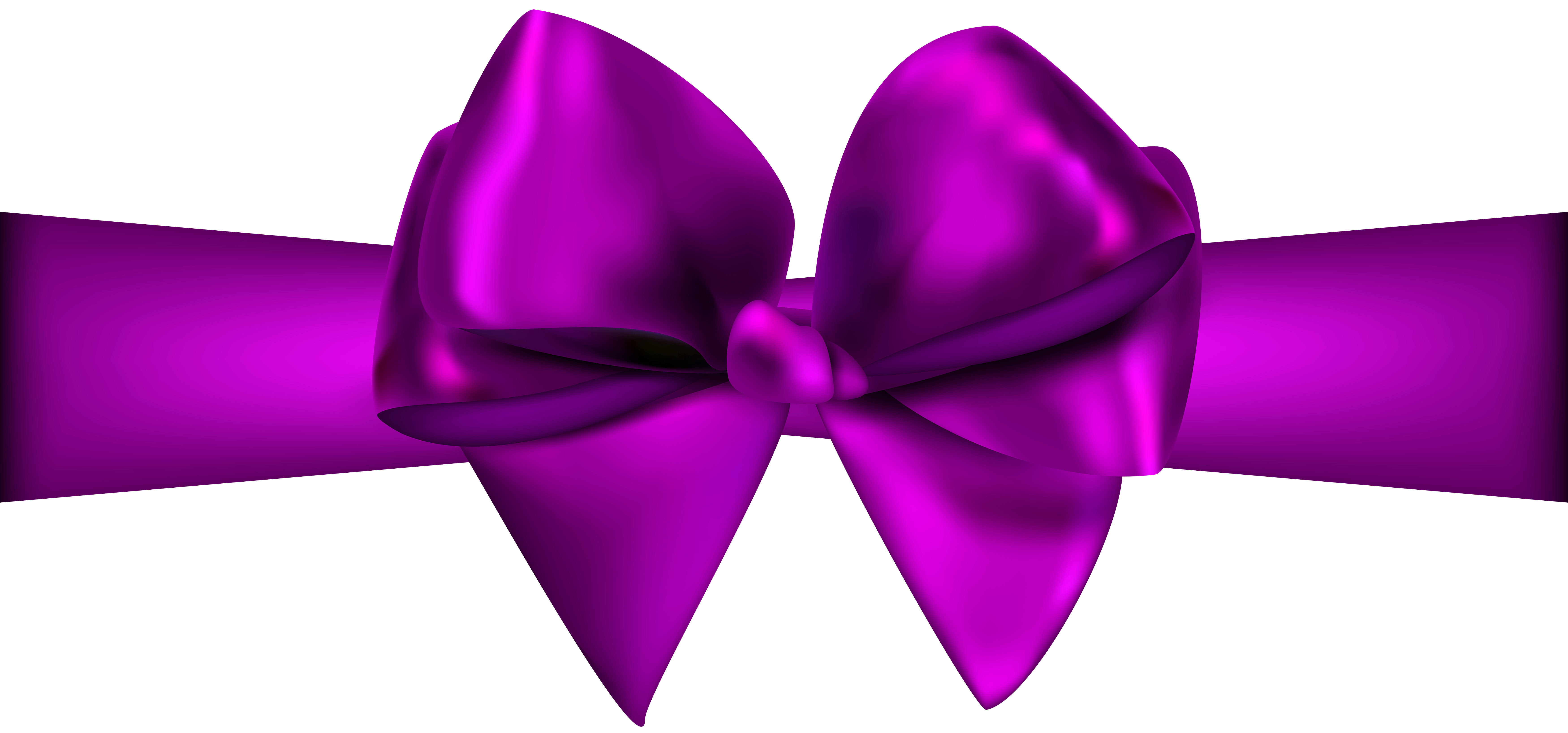 7000x3274 Purple Ribbon Bow Clipart