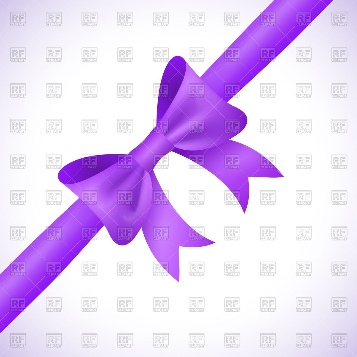 1200x1200 Purple Bow And Ribbon On White Background Vector Image Of Design