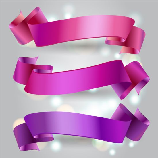550x550 Abstract Purple Ribbons Vectors Material Free Download