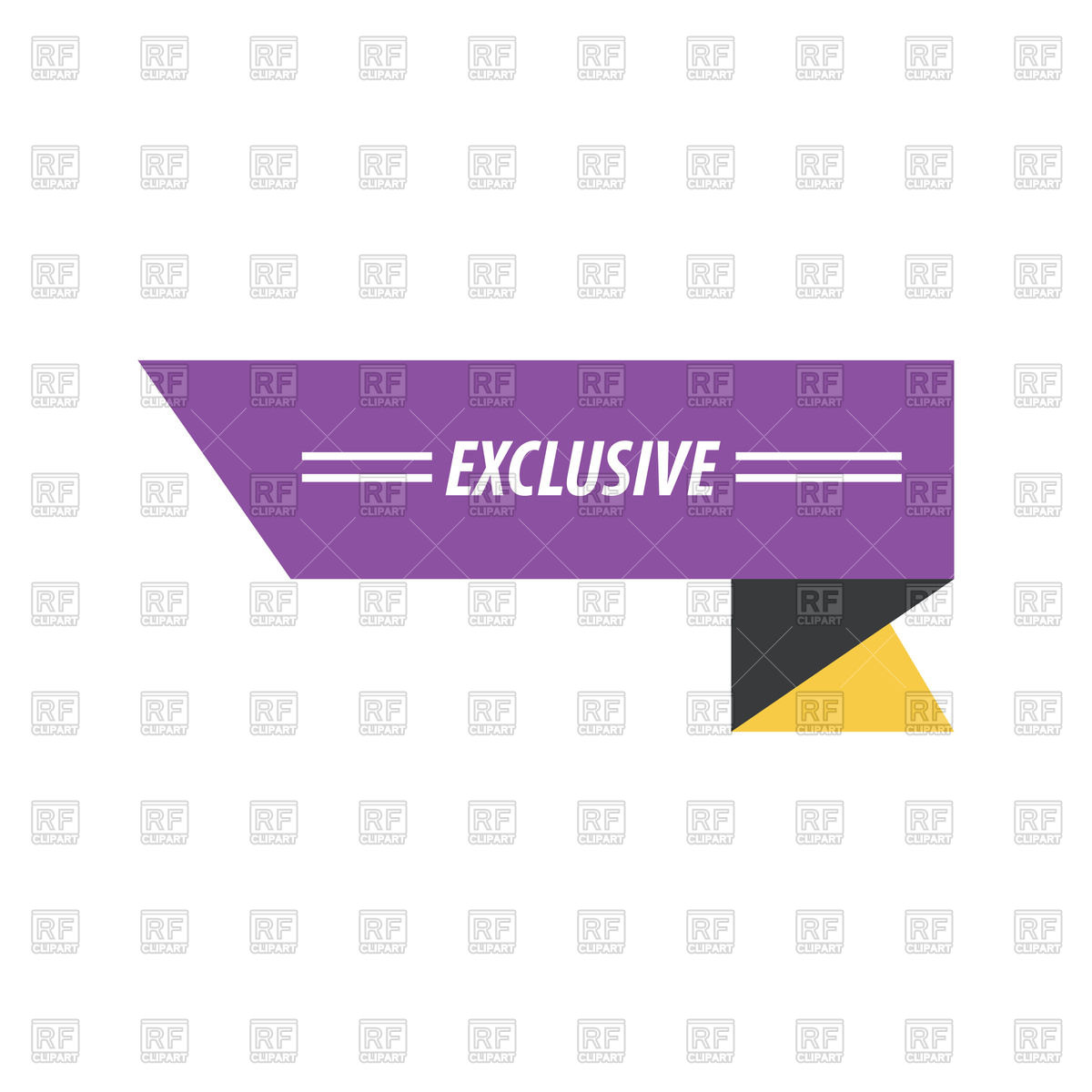 1200x1200 Exclusive Lettering On Purple Ribbon Vector Image Of Flags