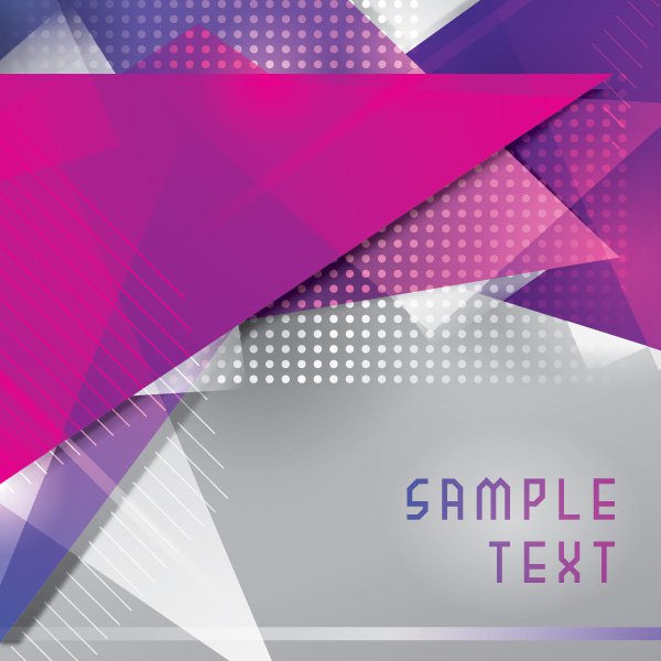 600x600 Purple Triangle Banners Vector Template Free Vectors Ui Download