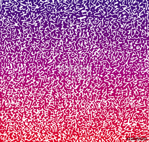 500x475 Abstract Background With White Hieroglyphs Red, Blue, Purple