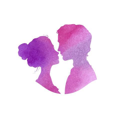 Profile Silhouettes Of Man And Woman, Watercolor Vector Illustra 473x473 Profile Silhouettes Of Man And Woman, Watercolor Vector Illustra