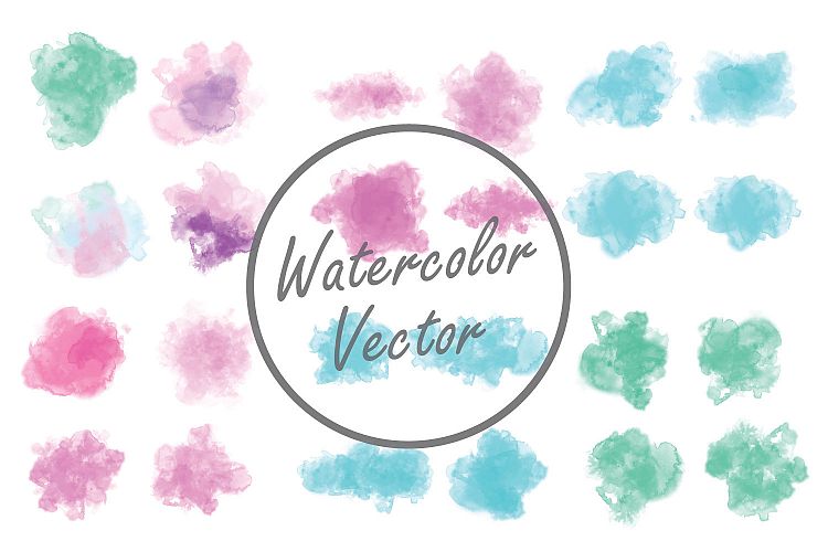 Hand Painted Watercolor Vector Templates 750x500 Hand Painted Watercolor Vector Templates