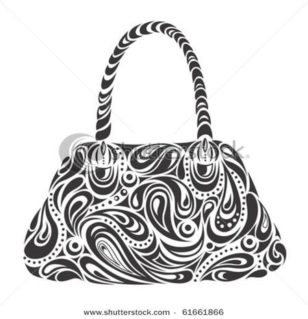 Stock Photo Of A Black And White Designer Handbag Or Purse 450x466 Stock Photo Of A Black And White Designer Handbag Or Purse