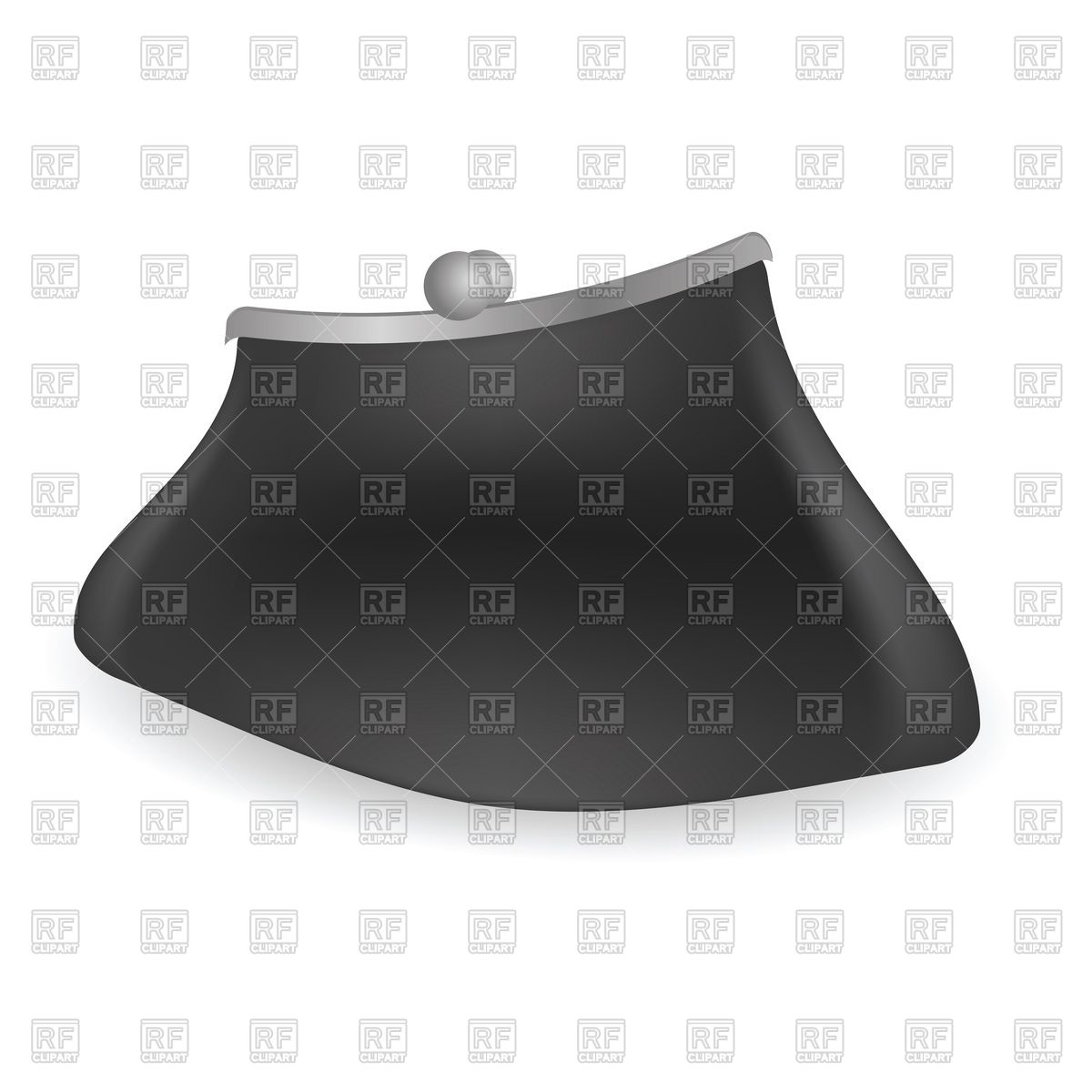 Black Leather Purse Vector Image Of Objects 1200x1200 Black Leather Purse Vector Image Of Objects