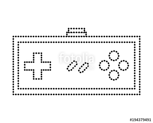 Video Game Controller Retro Push Button Vector Illustration Dotted 500x400 Video Game Controller Retro Push Button Vector Illustration Dotted