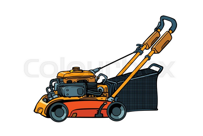 800x534 Lawnmower Mower Lawn Mower Trimmer Stock Vector Colourbox