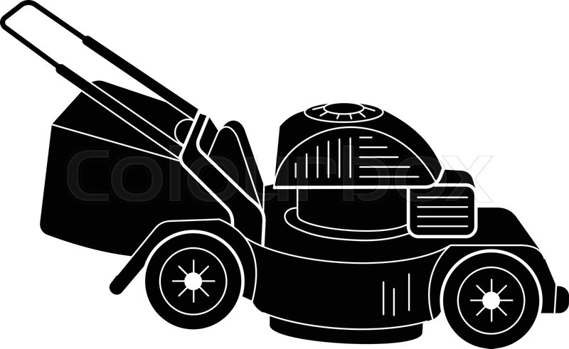 800x491 Motor Lawn Mower Icon Simple Stock Vector Colourbox