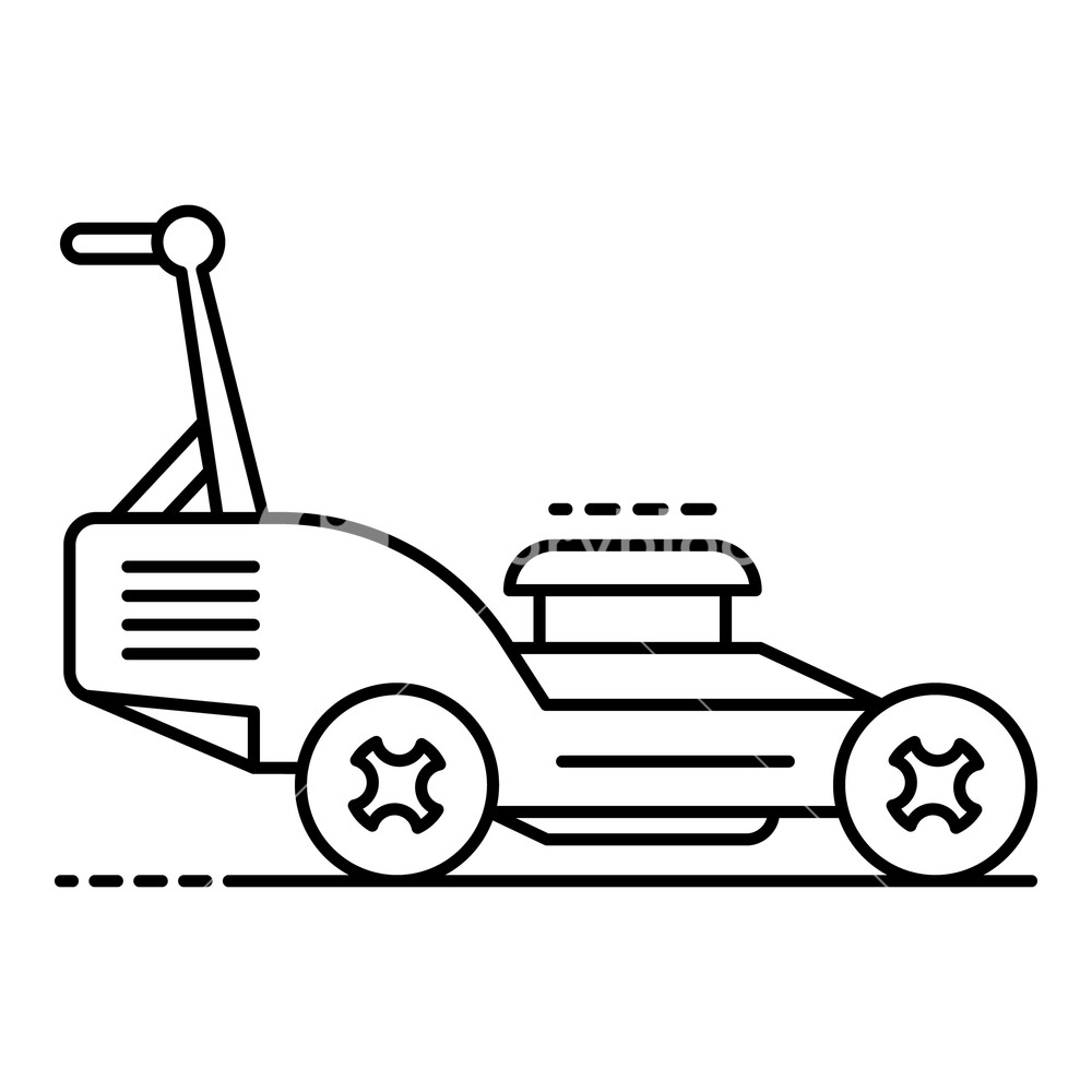 1000x1000 Petrol Lawn Mower Icon Outline Petrol Lawn Mower Vector Icon