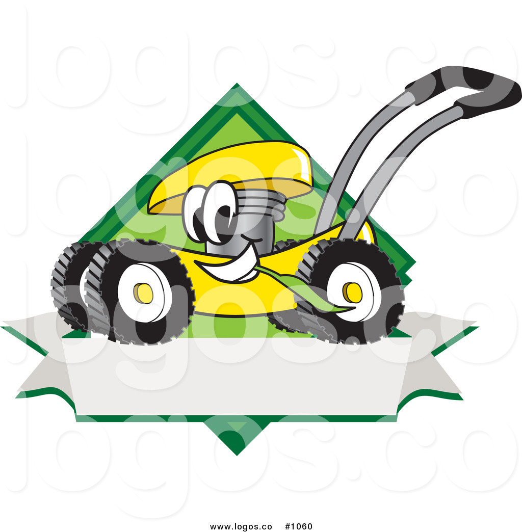 1024x1044 Royalty Free Cartoon Vector Logo Of A Standard Yellow Push Lawn