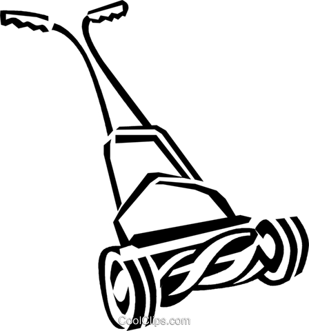 448x480 Push Lawnmower Royalty Free Vector Clip Art Illustration