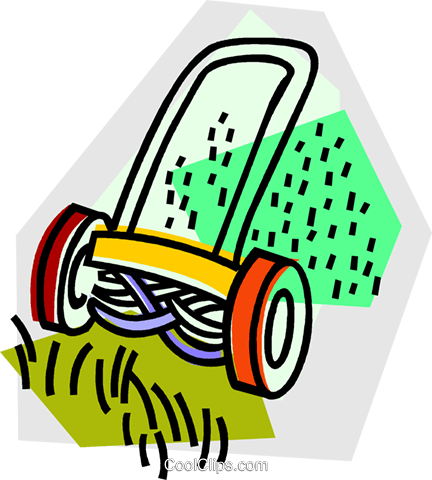 432x480 Push Mower Royalty Free Vector Clip Art Illustration