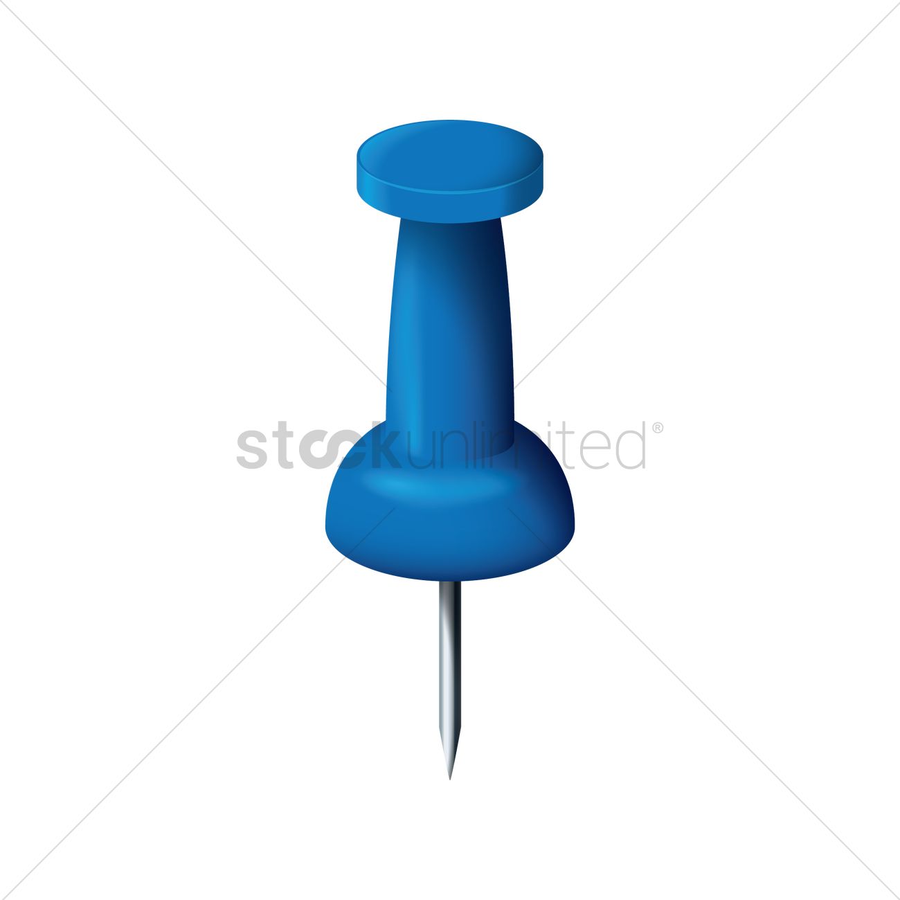1300x1300 Push Pin Vector Image