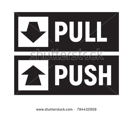 450x380 Push Door Sign Push Label Push Pull Door Signage
