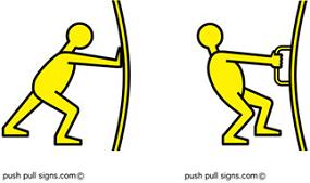 285x169 Push Pull Pictograph Pictographs For Doors