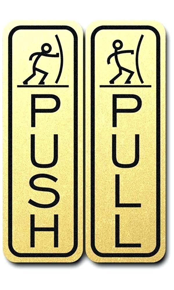 600x1000 Push Pull Signs And Vector Illustration Green Red Icons With Man