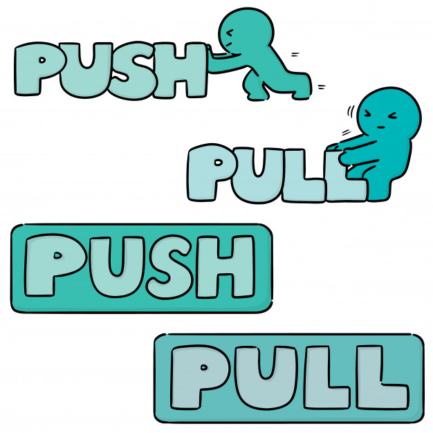 626x626 Set Of Push Pull Sign Vector Premium Download