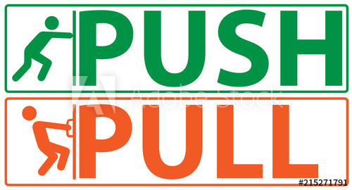 500x270 Push And Pull Vector Illustration