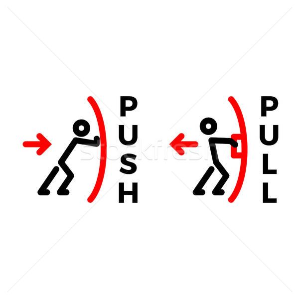 600x600 Push Pull Output Input Sign Vector Illustration Djdarkflower