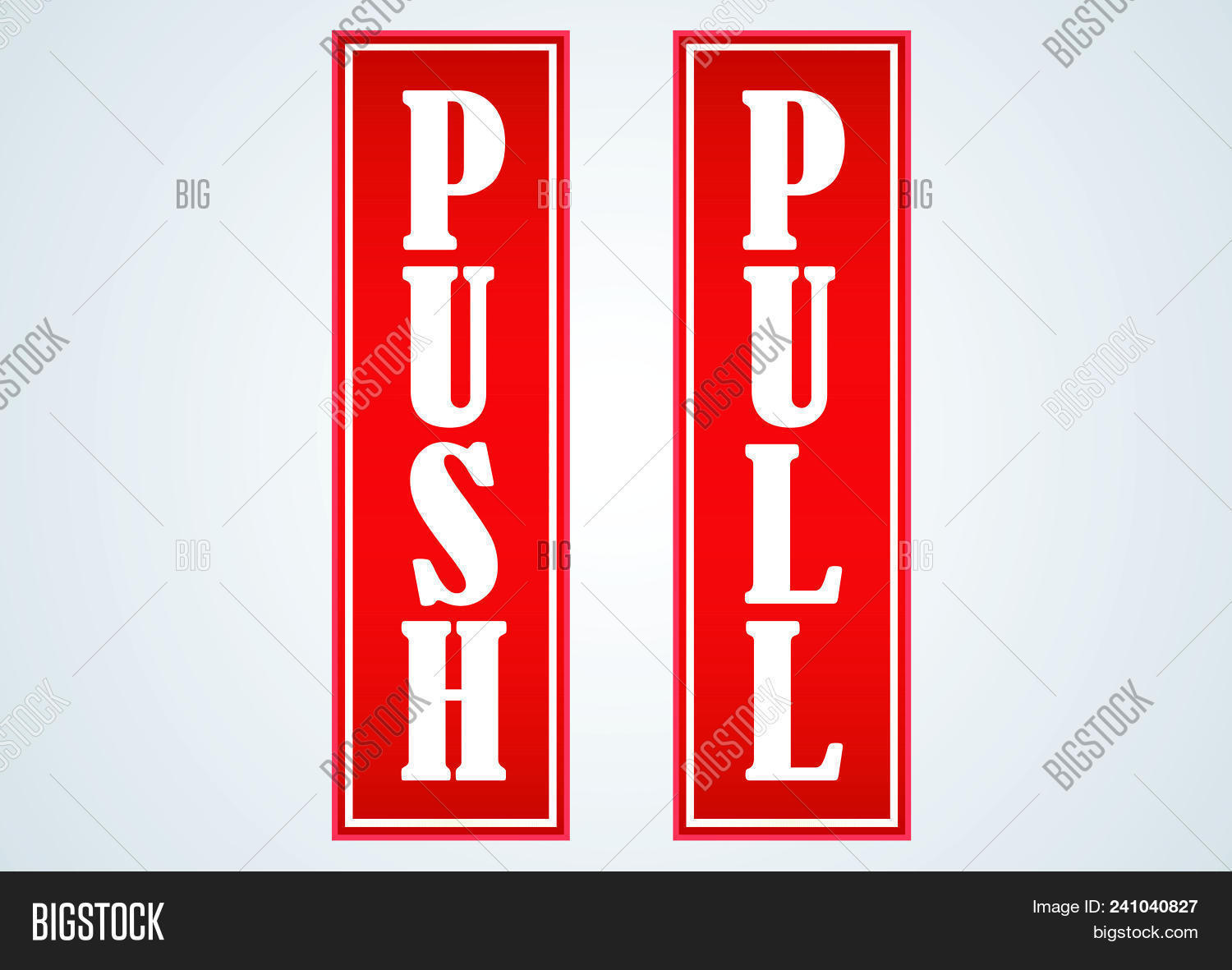 1500x1181 Vector Design Of Push Pull Red Sticker