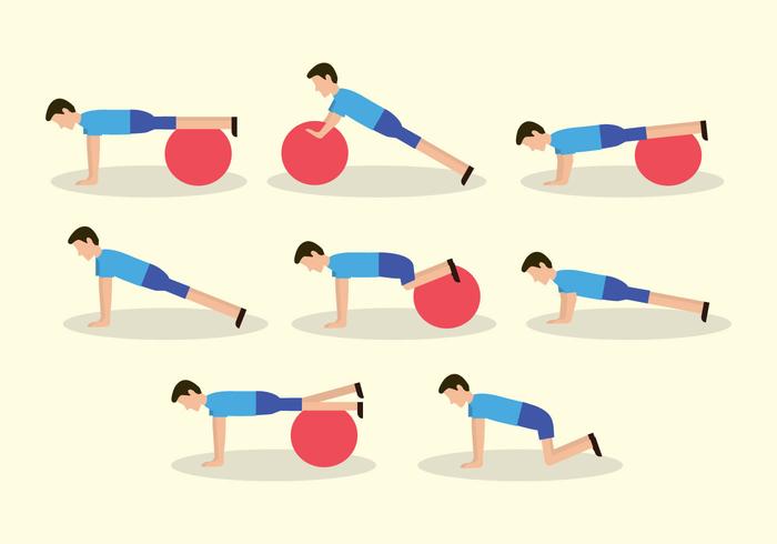 700x490 Cartoon Man Push Up Vector