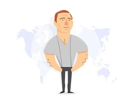 450x346 President Vladimir Putin Russia Caricature Vector Illustration