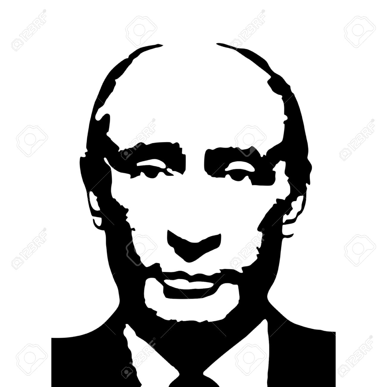 Путин на белом фоне