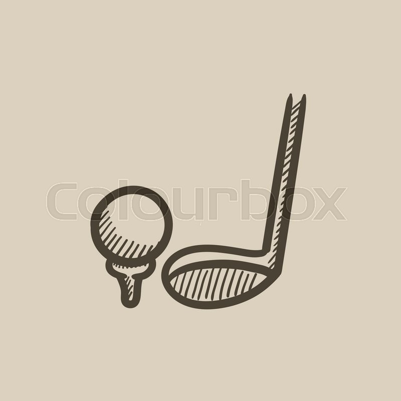 Golf Ball And Putter Vector Sketch Stock Vector Colourbox 800x800 Golf Ball And Putter Vector Sketch Stock Vector Colourbox