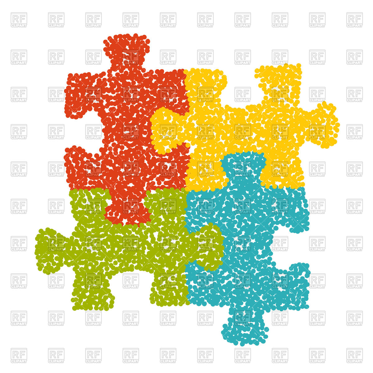 1200x1200 Puzzle Background In Dotwork Style Vector Image Of Design Elements