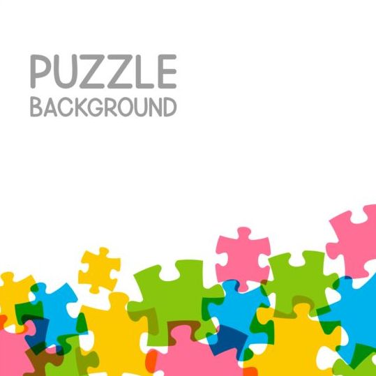 539x539 Vector Background With Colored Puzzle Free Download